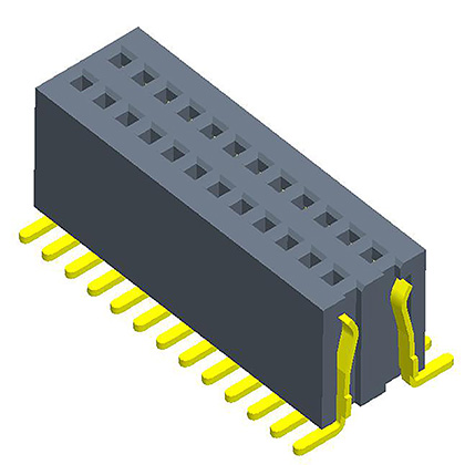 0.8X1.2 双排母 塑高3.1 SMT